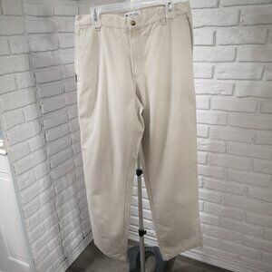 Columbia Sportswear Co. Men's Size 33/32 Light Grey Zipper & Snap Closure Chinos